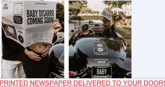 Newspaper Pregnancy Announcement - Printed Physical Item - Custom Coming Soon Expecting Baby Times